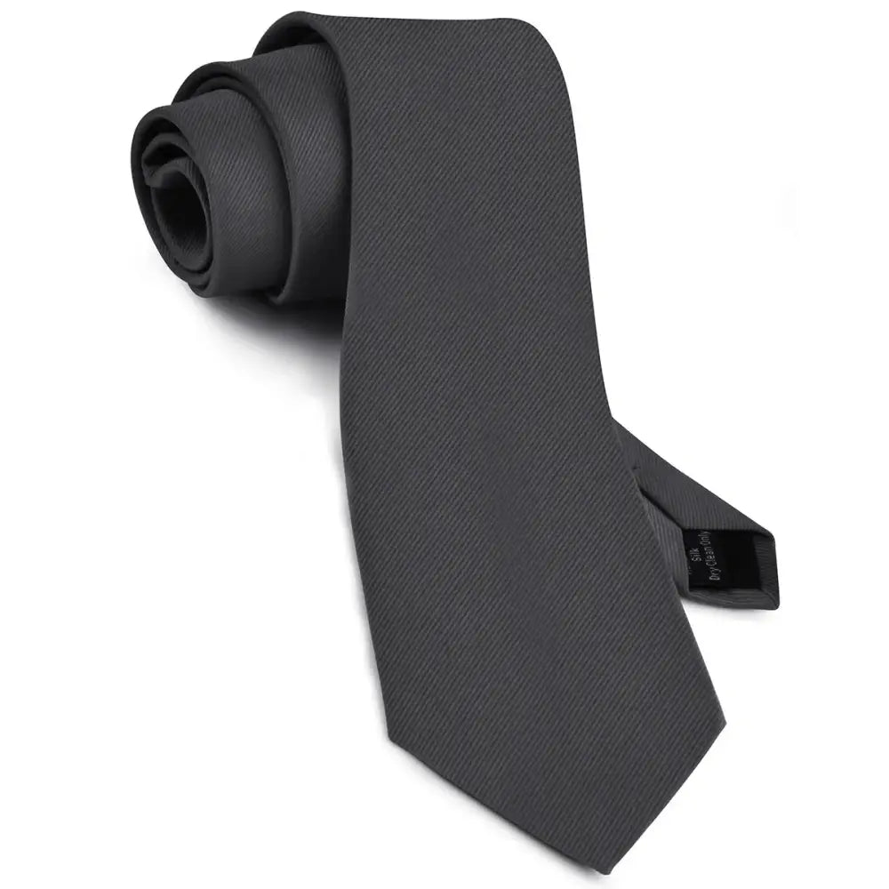 Oxford Silk-Touch Necktie – Heritage Edition - Ash Gray - Men’s Necktie