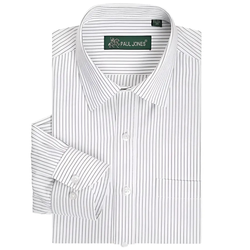 Ravenshire Executive Pinstripe Shirt - Black Thin Pinstripe / S - Ravenshire Executive Pinstripe Shirt