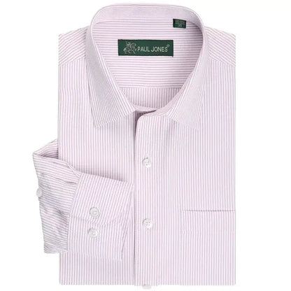 Ravenshire Executive Pinstripe Shirt - Lilac Pinstripe / S - Ravenshire Executive Pinstripe Shirt