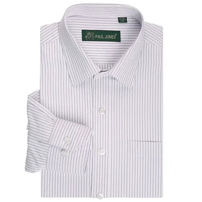 Ravenshire Executive Pinstripe Shirt - Purple Thin Pinstripe / S - Ravenshire Executive Pinstripe Shirt