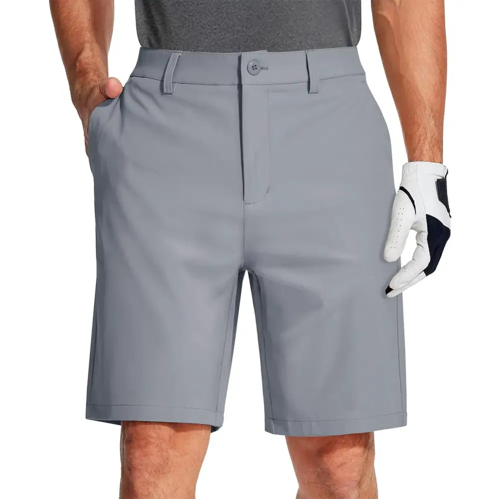 Riviera Performance Golf Shorts - Silver / S - Riviera Performance Golf Shorts