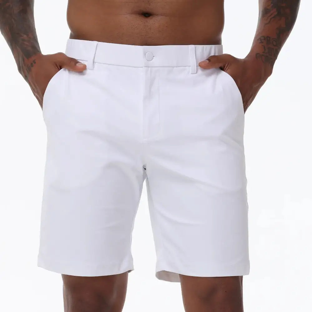 Riviera Tailored Summer Shorts - White / S - Men’s Shorts