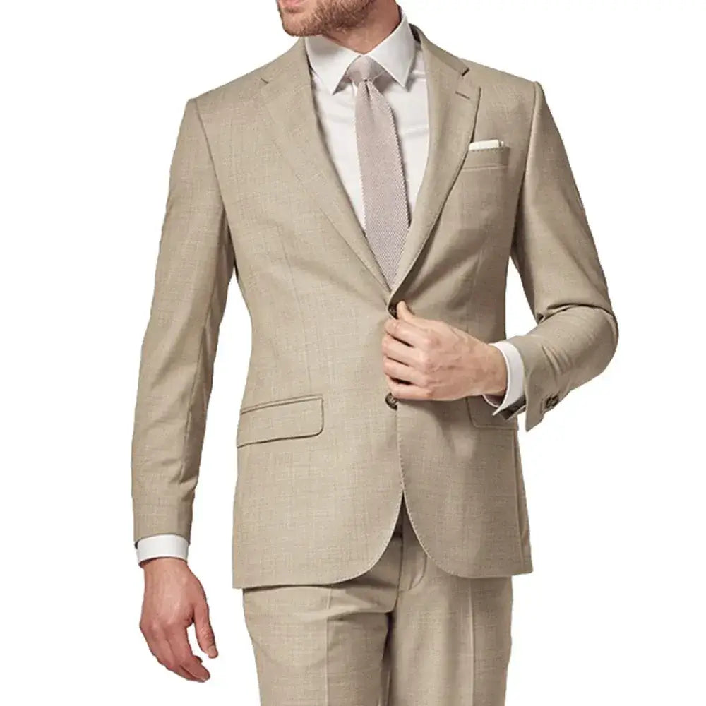 Sandstone Tailored Two-Piece Suit - Bege / S - Sandstone Tailored Two-Piece Suit