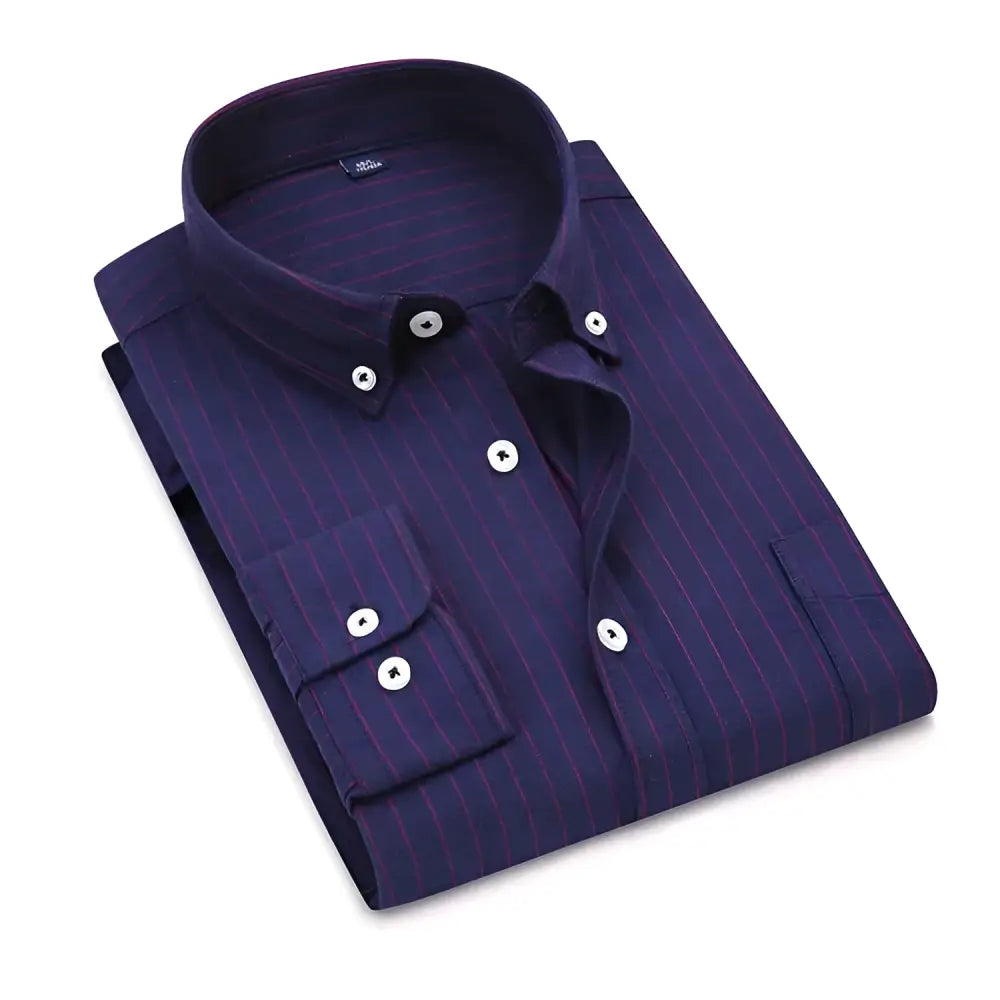 Signature Oxford Shirt - Navy Solid Oxford / S - Signature Oxford Shirt