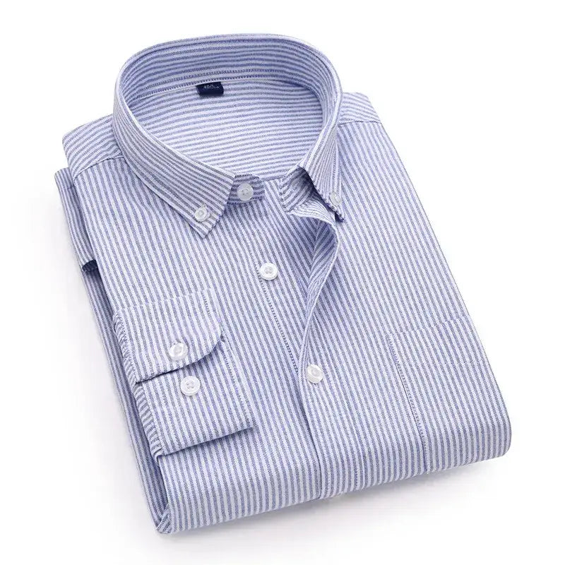 Signature Oxford Shirt - Sky Blue Check Oxford / S - Signature Oxford Shirt