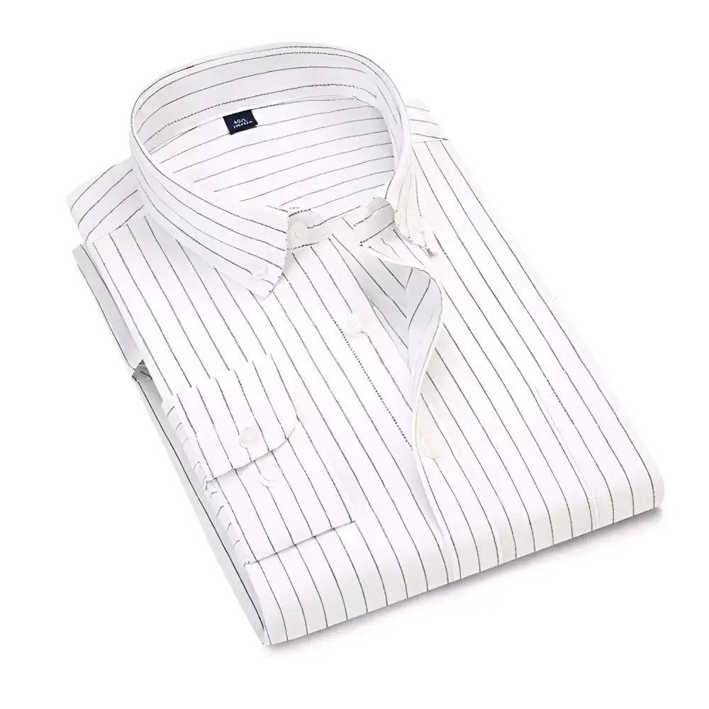 Signature Oxford Shirt - White Pinstripe Oxford / S - Signature Oxford Shirt
