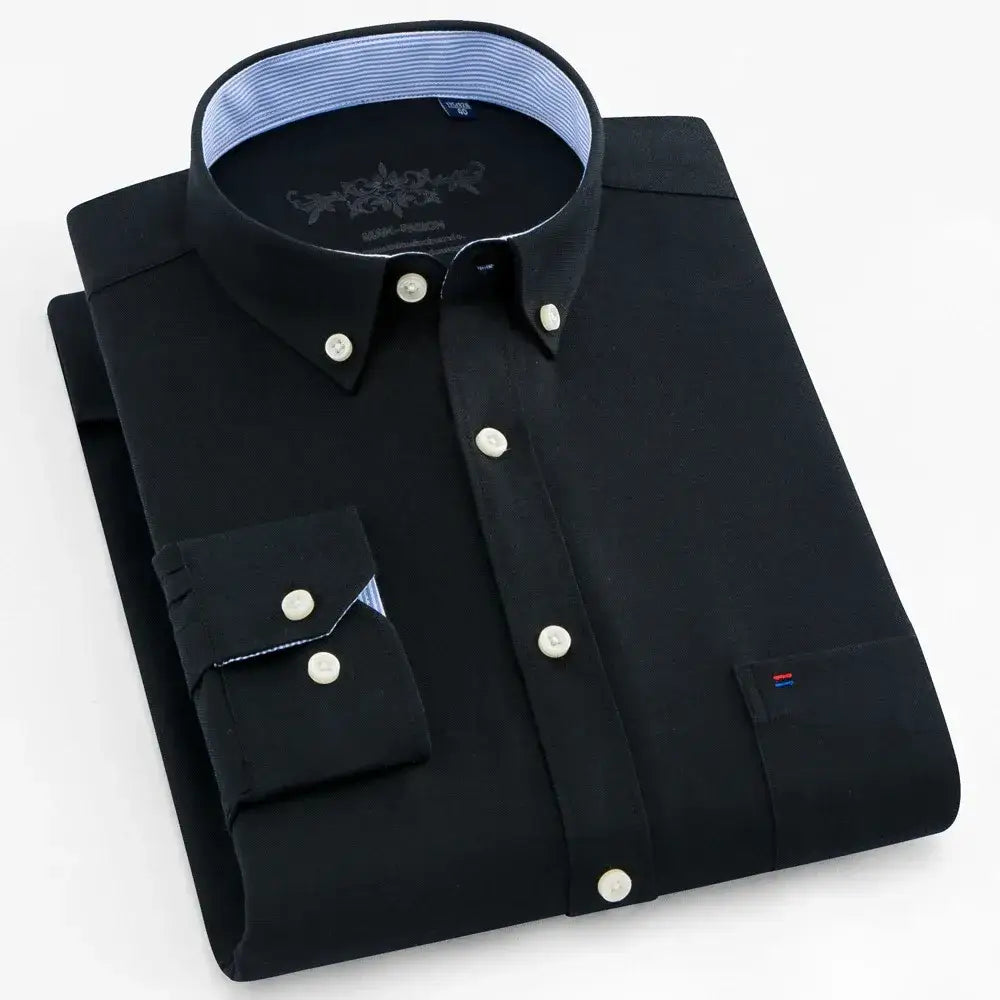 Wexford Oxford Essential Shirt - Black / S - Wexford Oxford Essential Shirt
