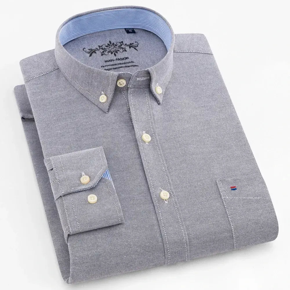 Wexford Oxford Essential Shirt - Gray / S - Wexford Oxford Essential Shirt