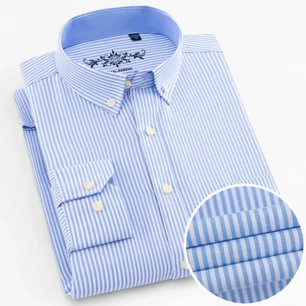 Wexford Oxford Essential Shirt - Light Blue Striped / S - Wexford Oxford Essential Shirt