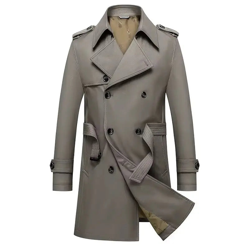 Windsor Classic Double-Breasted Overcoat - Windsor Classic Double-Breasted Overcoat