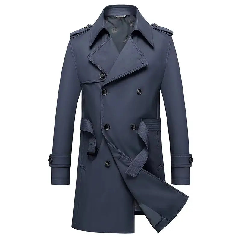 Windsor Classic Double-Breasted Overcoat - Windsor Classic Double-Breasted Overcoat
