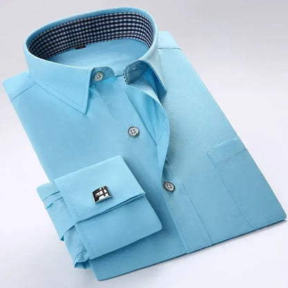 Windsor Regent French-Cuff Dress Shirt - Light Blue / S - Windsor Regent French-Cuff Dress Shirt