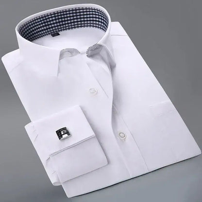 Windsor Regent French-Cuff Dress Shirt - White Contrast / S - Windsor Regent French-Cuff Dress Shirt